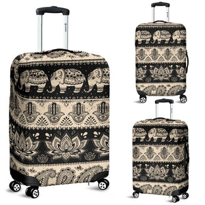 Elephant Hansa Lotus Pattern Luggage Cover Protector