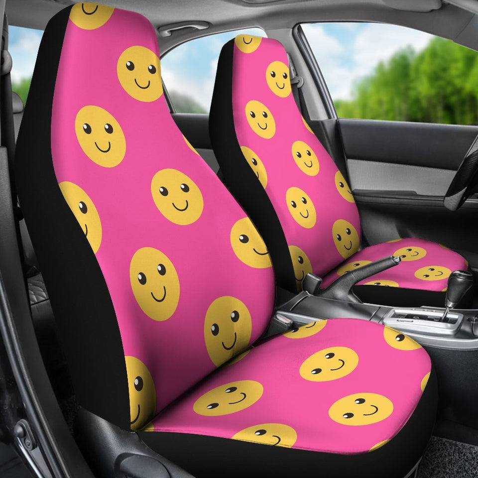Emoji Pink Pattern Print Seat Cover Car Seat Covers Set 2 Pc, Car Accessories Car Mats Emoji Pink Pattern Print Seat Cover Car Seat Covers Set 2 Pc, Car Accessories Car Mats - Vegamart.com