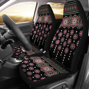 Ethnic Dot Style Print Pattern Car Seat Covers Set 2 Pc, Car Accessories Car Mats Covers Ethnic Dot Style Print Pattern Car Seat Covers Set 2 Pc, Car Accessories Car Mats Covers - Vegamart.com