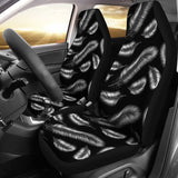 Feather Black White Design Print Car Seat Covers Set 2 Pc, Car Accessories Car Mats Covers Feather Black White Design Print Car Seat Covers Set 2 Pc, Car Accessories Car Mats Covers - Vegamart.com