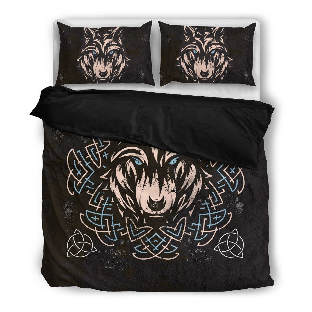 Fenrir Wolf Viking Pillow & Duvet Covers Bedding Set