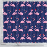 Flamingo Christmas Shower Curtain