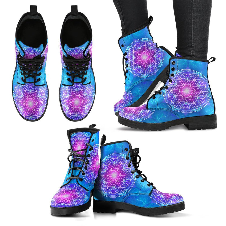 Flower of Life Women's Leather Boots
