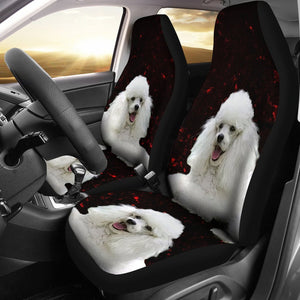 Cute Poodle Dog Print Car Seat Covers-Free Shipping