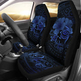 Hawaii Turtle Ohana Hibiscus Poly Car Seat Covers - Turquoise - AH J4