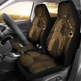 Alohawaii Car Seat Covers - Hawaii Hula Girl Hibiscus Map Gold - AH J4