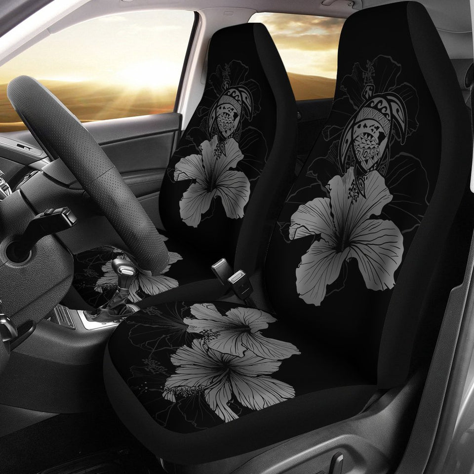 Hawaii Hibiscus Car Seat Cover - Turtle Map - Gray - AH J9