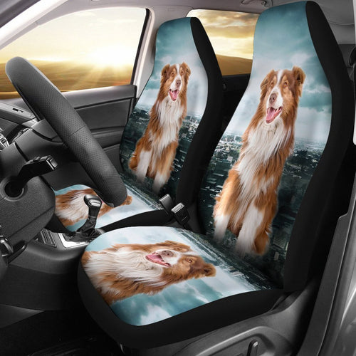 Cute Australian Shepherd Print Car Seat Covers- Free Shipping