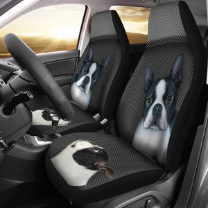 Cute Boston Terrier Print Car Seat Covers- Free Shipping