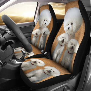 Cute Bichon Frise Print Car Seat Cover-Free Shipping