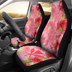 Hawaii Turtle Hibiscus Car Seat Covers - Pink Style - AH - J4