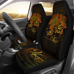 Hawaii Turtle Ohana Hibiscus Poly Car Seat Covers - Yellow - AH J4
