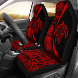 Hawaii Turtle Map Polynesian Car Seat Covers - Red - Circle Style - AH J9