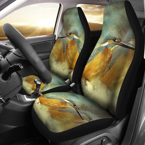 Kingfisher Bird Art Print Car Seat Covers-Free Shipping