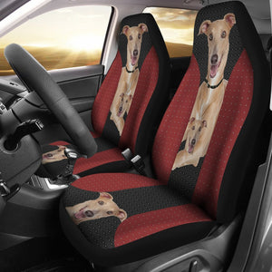 Italian Greyhound Red Black Print Car Seat Covers-Free Shipping