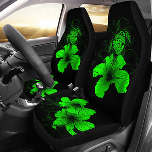 Hawaii Hibiscus Car Seat Cover - Turtle Map - Green - AH J9