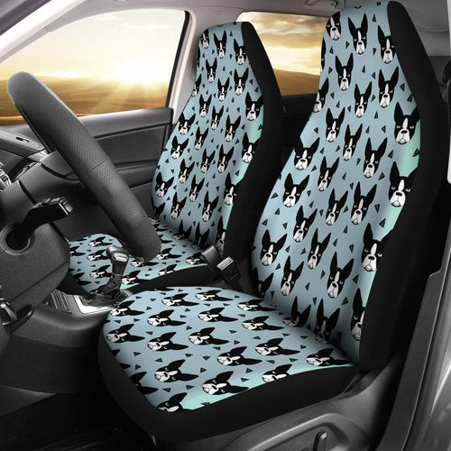 Boston Terrier Dog Pattern Print Car Seat Covers-Free Shipping