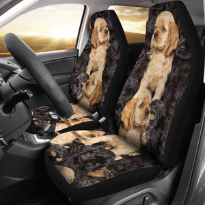 Cocker Spaniel In Lots Print Car Seat Covers-Free Shipping