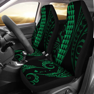 Hawaii Kakau Green Polynesian Car Seat Covers - AH - J1