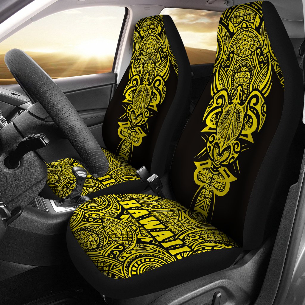 Hawaii Turtle Polynesian Car Seat Cover - Yellow - Armor Style - AH J9