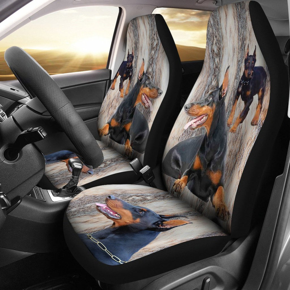 Doberman Pinscher Print Car Seat Covers- Free Shipping