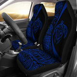 Hawaii Turtle Map Polynesian Car Seat Covers - Blue - Circle Style - AH J9