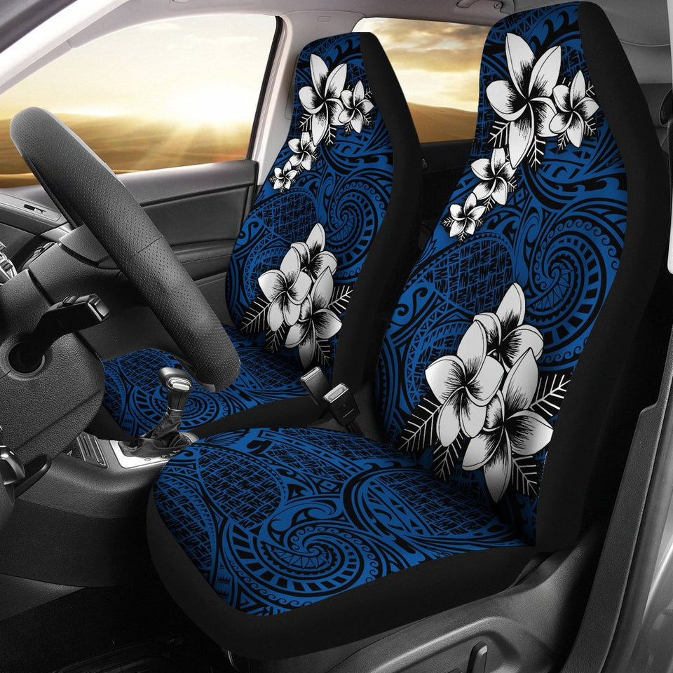 Alohawaii Car Seat Covers - Tribe Plumeria Blue - AH J0
