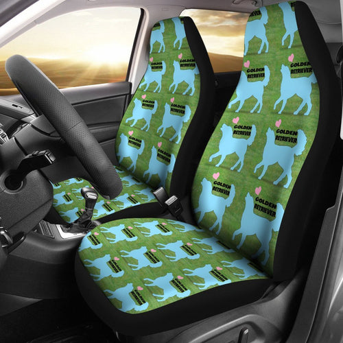 Golden Retriever Pattern Print Car Seat Covers- Free Shipping