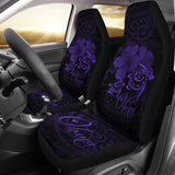 Hawaii Turtle Ohana Hibiscus Poly Car Seat Covers - Purple - AH J4