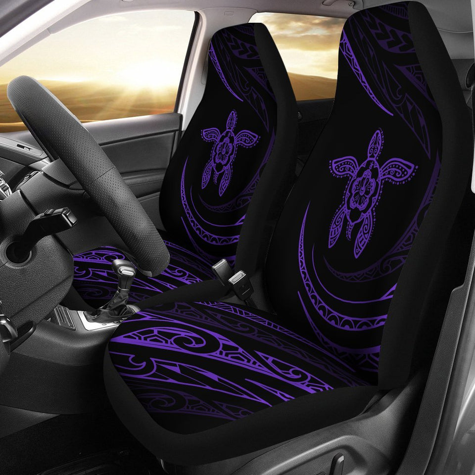 Hawaii Hawaii Turtle Hibiscus Car Seat Covers - Purple - Frida Style - J96