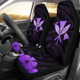 Hawaiian Kanaka Car Seat Covers Hibiscus Polynesian Love Violet J1
