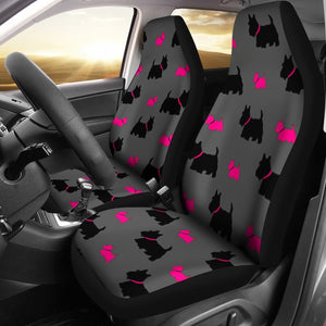 Scottish Terrier Print Car Seat Covers-Free Shipping