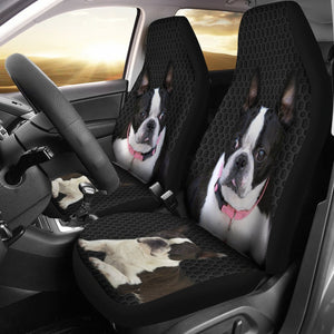 Boston Terrier Print Car Seat Covers- Free Shipping