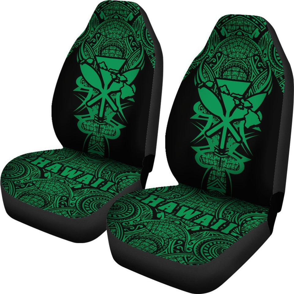 Kanaka Map Polynesian Car Seat Cover - Green - Armor Style - AH J9