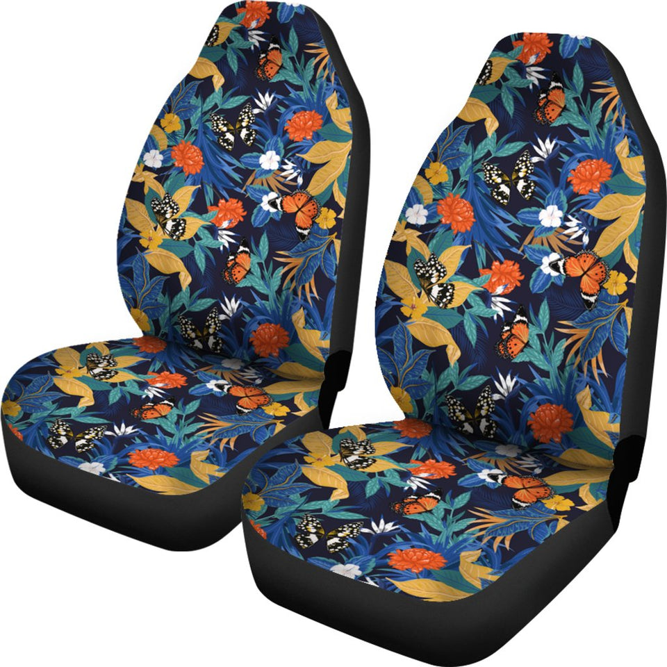 Hawaiian Tropical Buttterfly And Flower Car Seat Cover - AH - J7