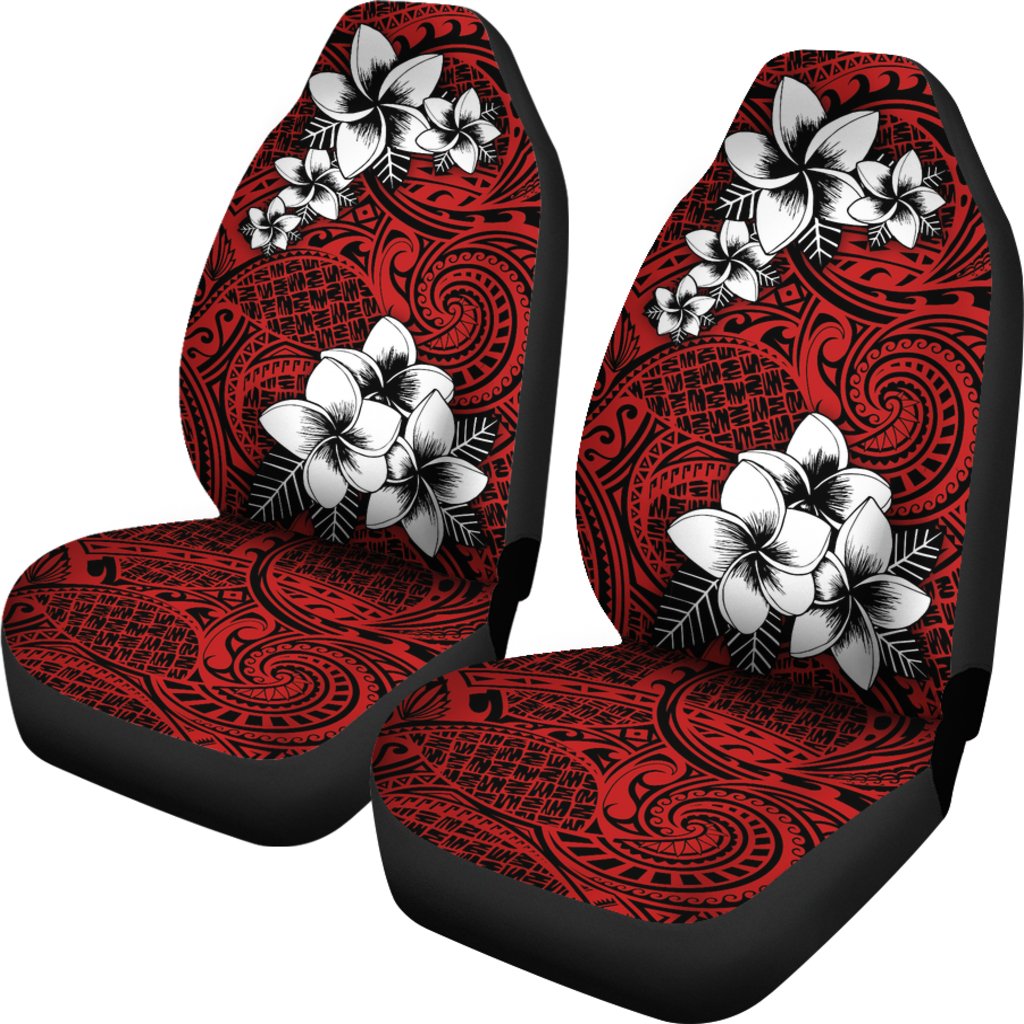 Alohawaii Car Seat Covers - Tribe Plumeria Red - AH J0