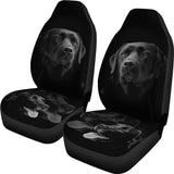 Black Labrador Retriever Print Car Seat Covers- Free Shipping