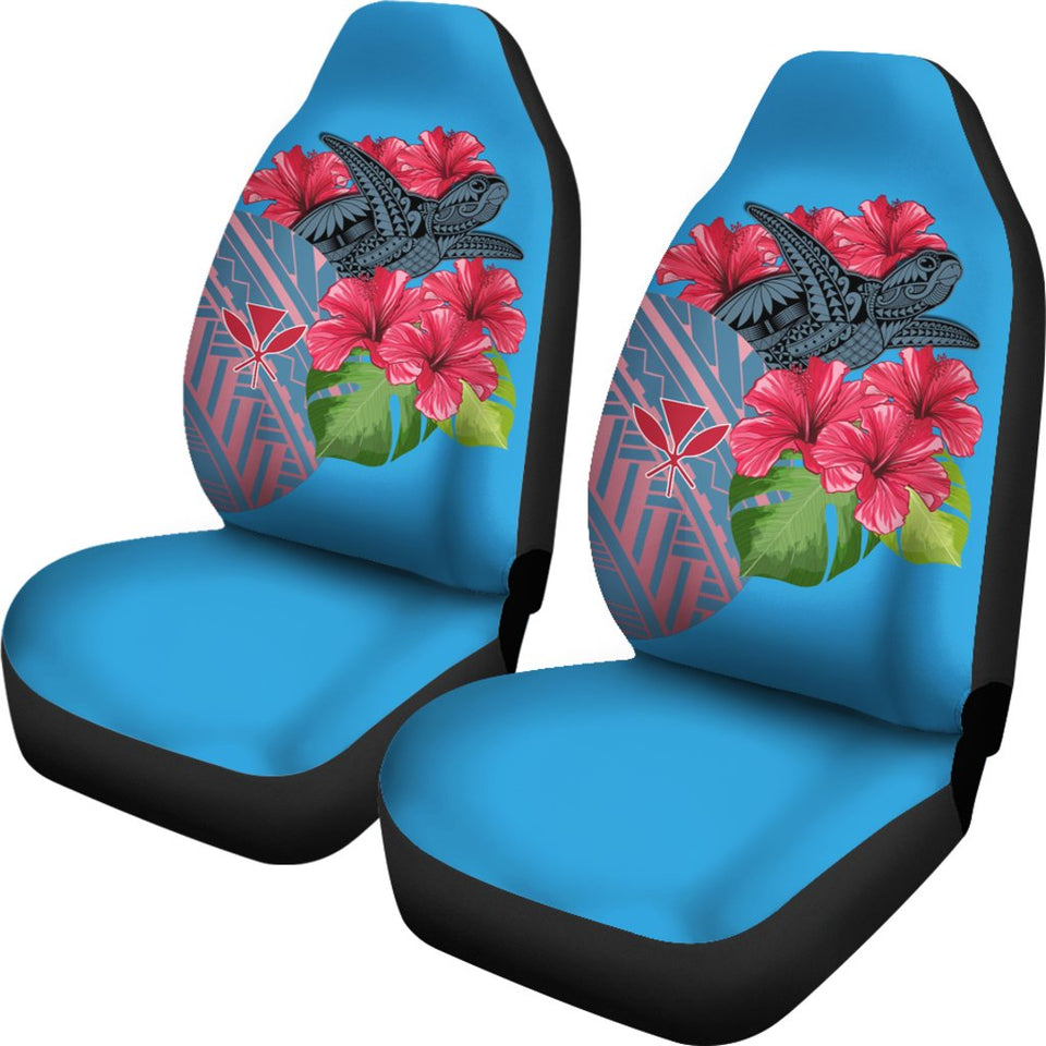 Hawaii Turtle Hibiscus Kanaka Pink Style - Car Seat Cover AH J2