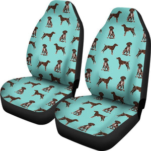 German Shorthaired Pointer Dog Pattern Print Car Seat Covers-Free Shipping