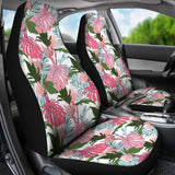 Hawaiian Monstera And Green Tropical Leaves White Car Seat Cover - AH - J7