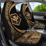 Hawaii Kanaka Polynesian Car Seat Covers  - Circle Style Golden - AH J1