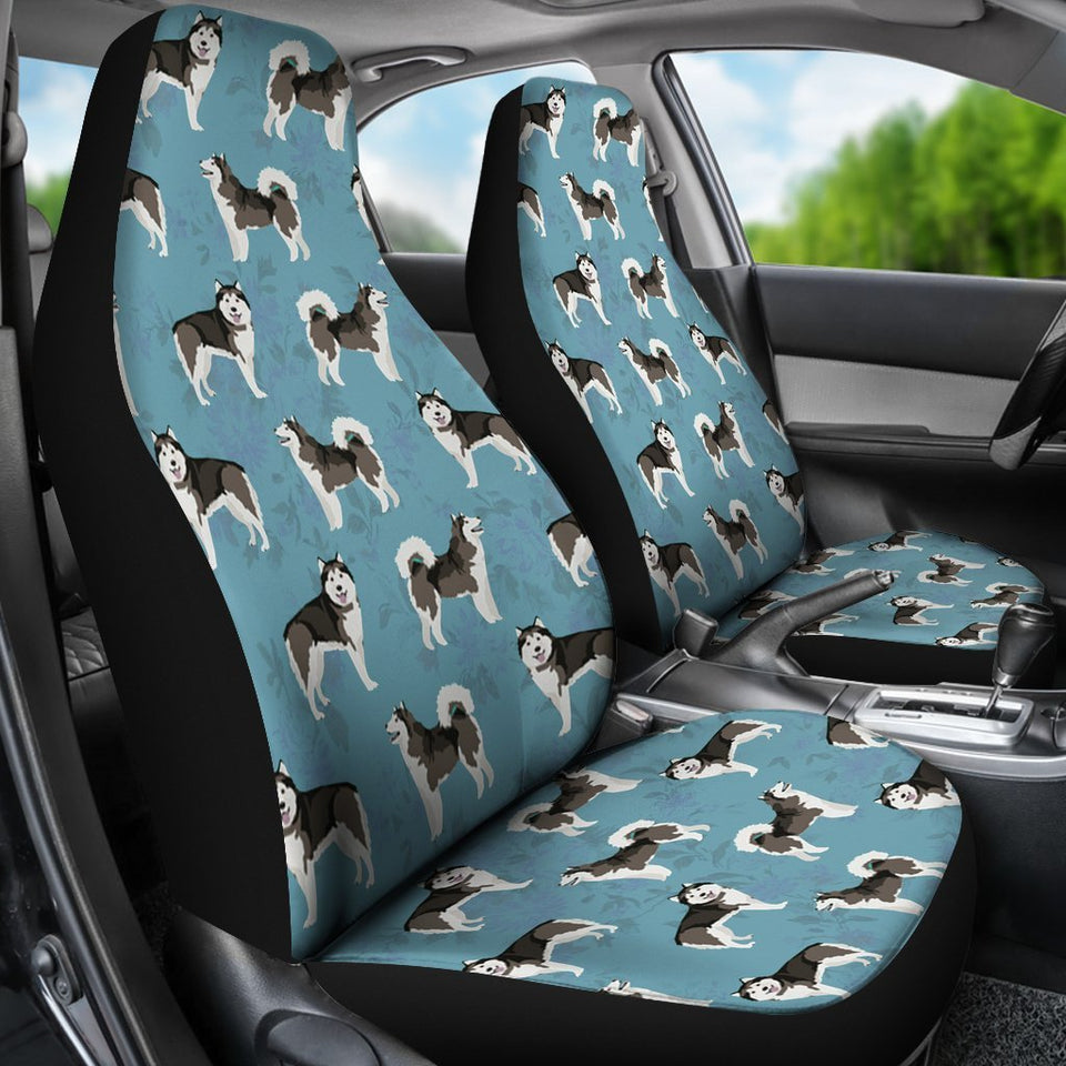 Alaskan Malamute Dog In Lots Print Car Seat Covers-Free Shipping