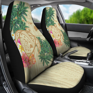 Hawaii Kanaka Maoli Polynesian Flowers Turtle Car Seat Covers - AH - J5