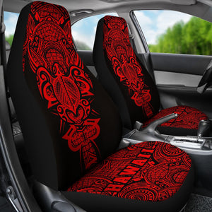 Hawaii Turtle Polynesian Car Seat Cover - Red - Armor Style - AH J9