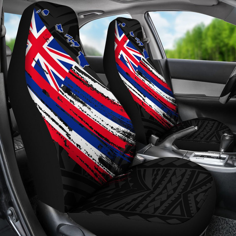 Hawaii Flag Polynesian Car Seat Covers - AH J2