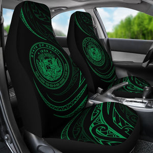 Hawaii Coat Of Arms Car Seat Covers - Green - Frida Style - AH J91