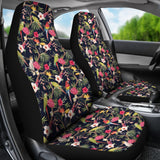Hawaii Tropical Hibiscus, Strelitzia Palm Leaves Car Seat Cover - AH - J7