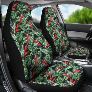 Hawaii Tropical Monstera Leaf Green Mix Car Seat Cover - AH - J7