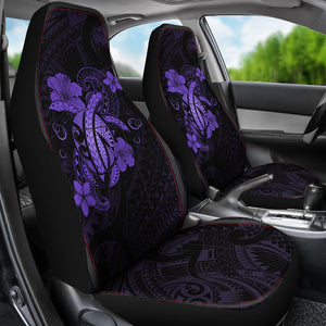 Hawaii Turtle Flower Polynesian Car Seat Covers - Purple - AH J4