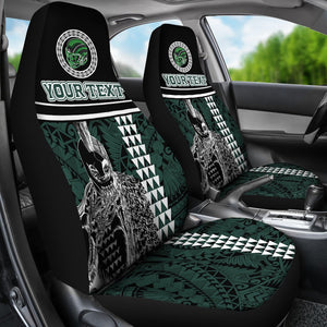 Personalised - Hawaii Kakau Polynesian Warrior Football Car Seat Covers - Rainbow Style J5